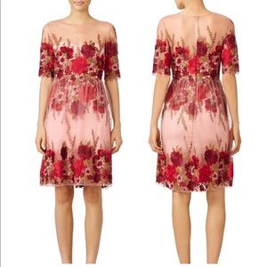 Marchesa Notte Pink Rose Throw Dress. Size 6